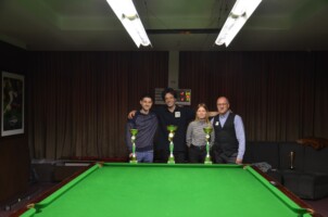 Od lewej: Jakub Makowski, Jędrzej Janicki (Zwycięzca), Albina Liashchuk, Leszek Pietrusiak