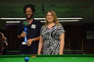 Od lewej: Jędrek Janicki, Aneta Krauze (Managerka klubu Frame)